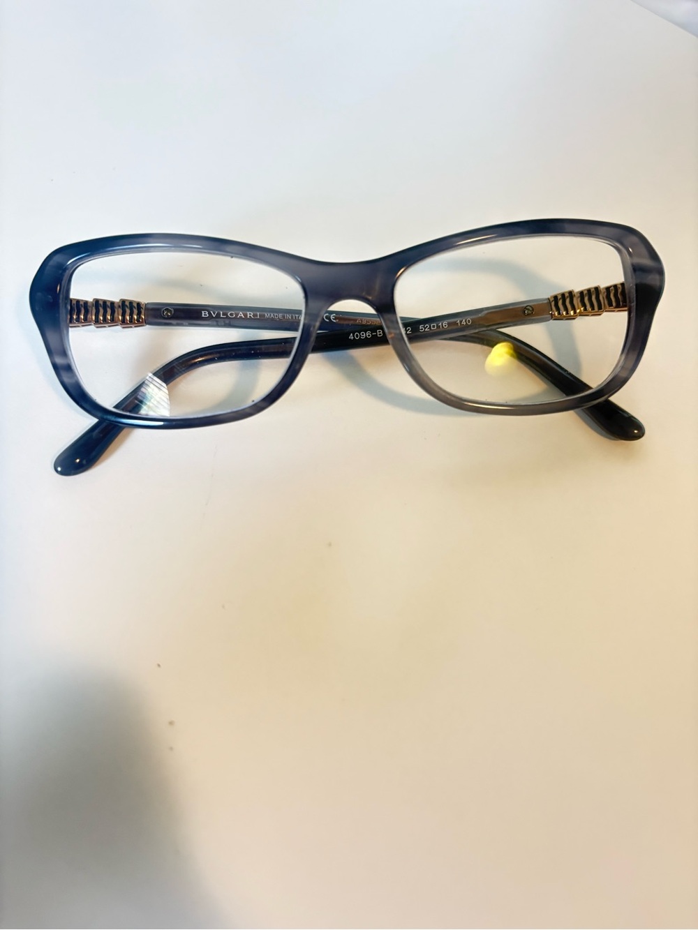 Bvlgari 4096-B Gray Eyeglasses rhinestones Y2K designer luxury